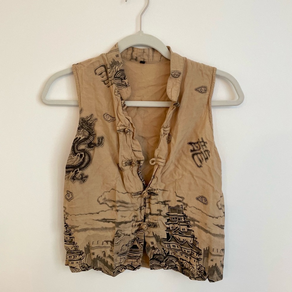 Dragon print top